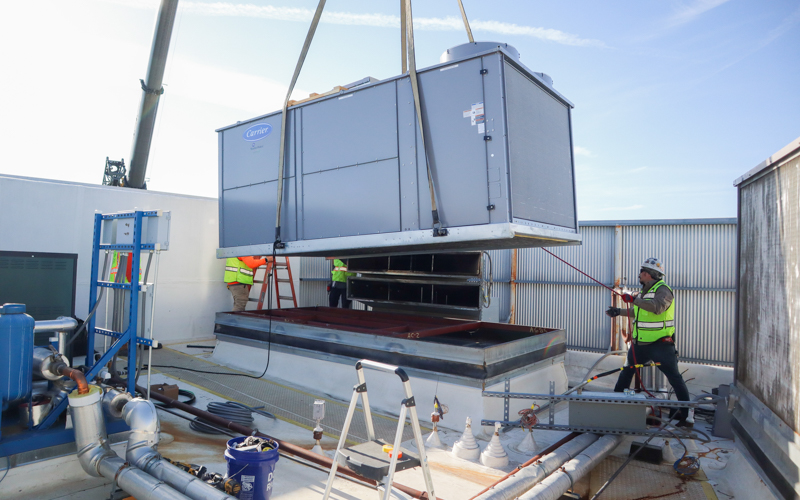 Installing a new rooftop HVAC unit in Dixon, CA