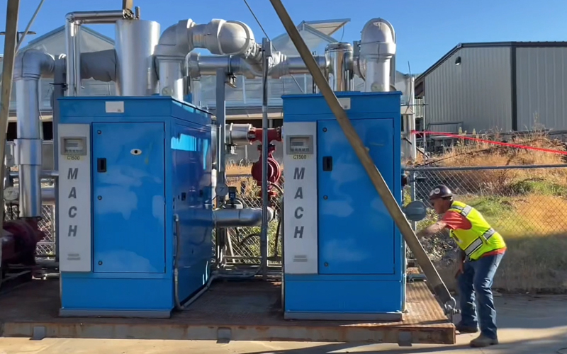 Relocating a boiler at Sierra college in Rocklin, CA